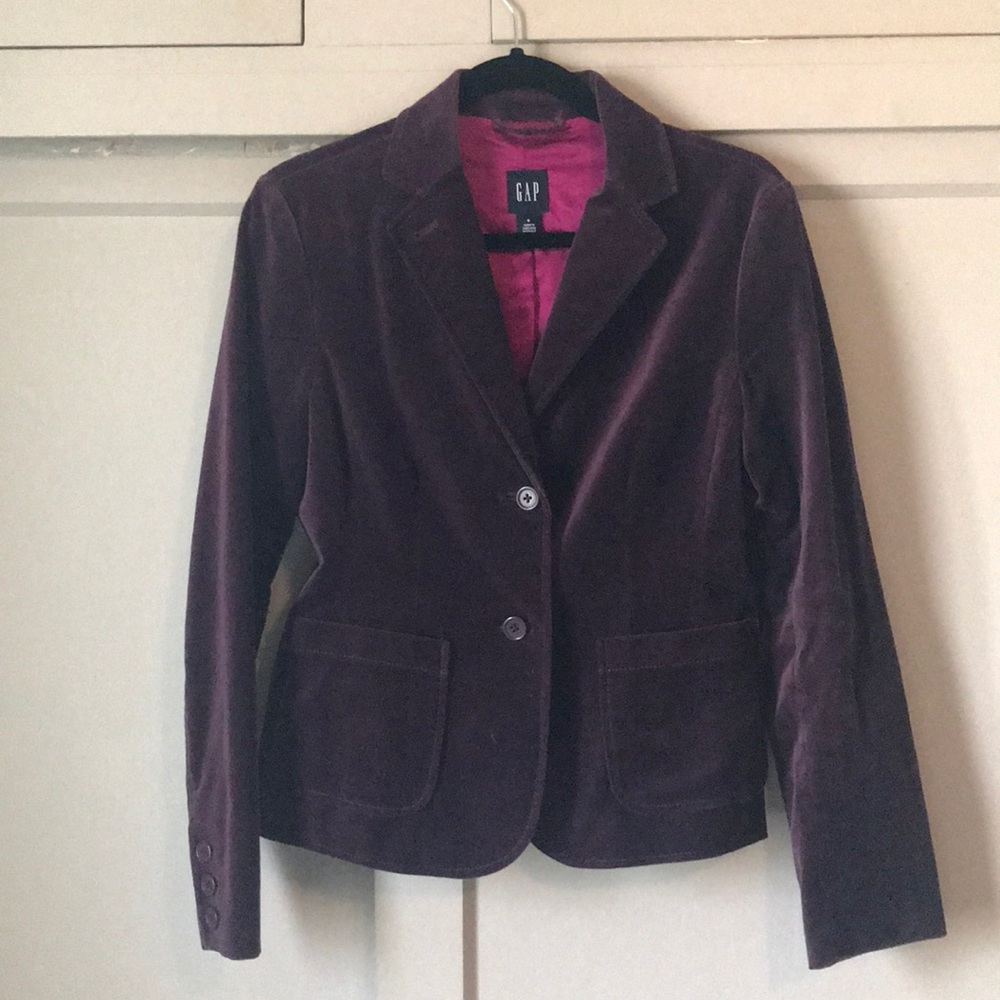 Gap Purple Velvet Blazer
